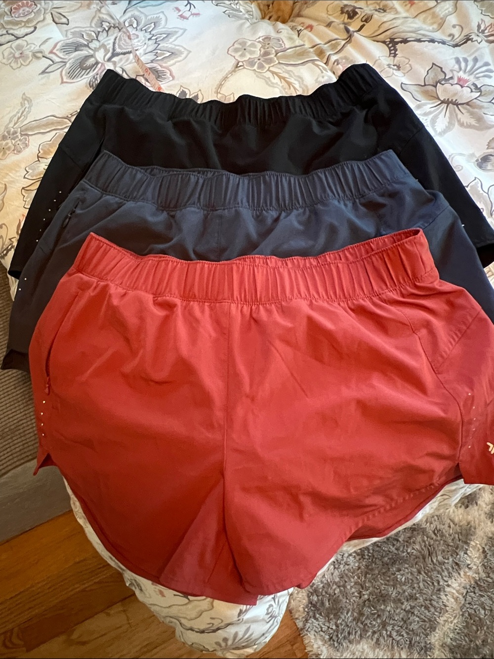 Old Navy Athletic Shorts in Rust, Gray/Blue & Black